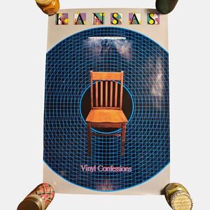 Kansas Vinyl Confessions Album Promo Poster Display 24x36 Vintage 1982 Rock